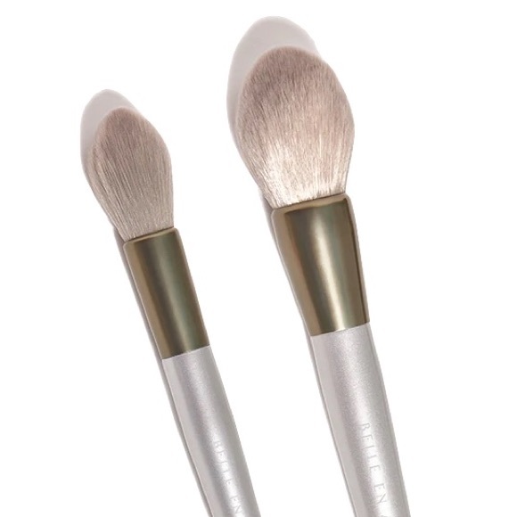 BELLE EN ARGENT Bronze & Buff Makeup Brush Duo NWT - Picture 2 of 3
